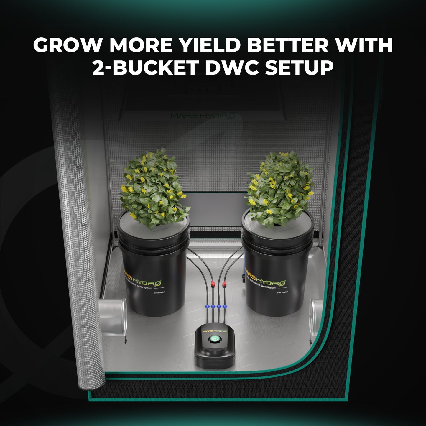 19 Liter DWC Hydroponik-Systemkit von Mars Hydro