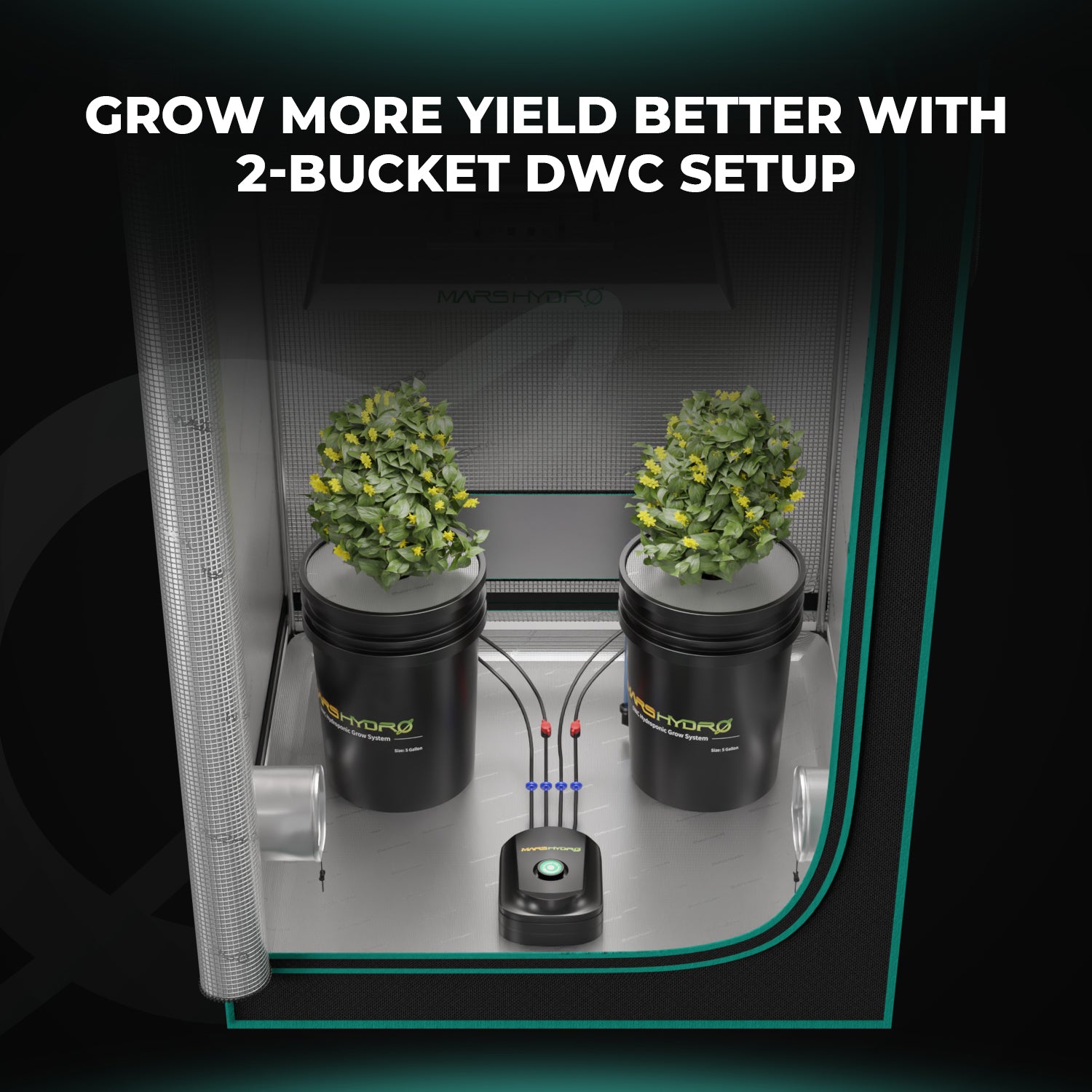 19 Liter DWC Hydroponik-Systemkit von Mars Hydro