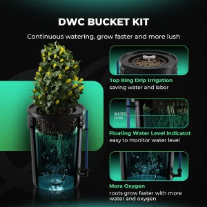 Deep Water Culture System mit Luftpumpe und Zubehör