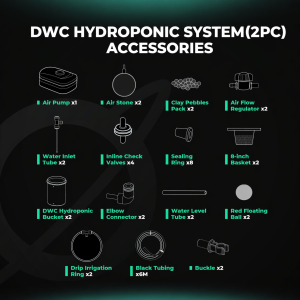 Mars Hydro Hydroponik Komplettset für Indoor-Gartenbau
DWC-System mit Wasserstandsanzeige und Luftsteinen