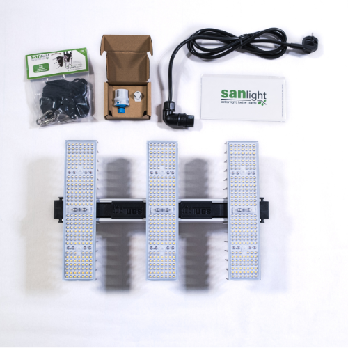 SANlight EVO 1.5 LED Beleuchtungsset – Leistungsstarke LED-Pflanzenlampe mit effizienter Lichtverteilung und optimiertem Spektrum.