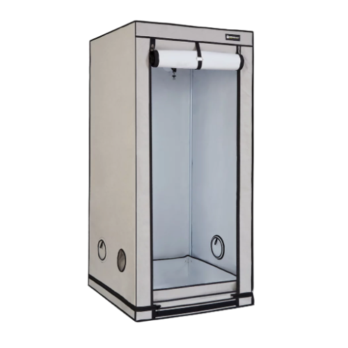 HOMEbox Q80+ Plus – Robuste Growbox mit 80x80x180 cm, lichtdichten Reißverschlüssen und PAR+ Innenbeschichtung für optimale Pflanzenzucht.