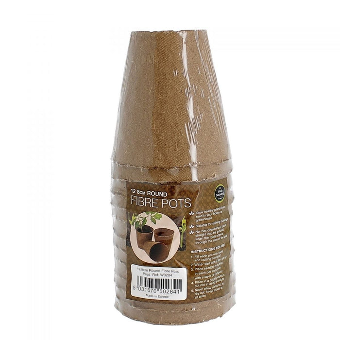 Faser-Pflanztopf 8 cm mit sichtbarem Wurzelwachstum