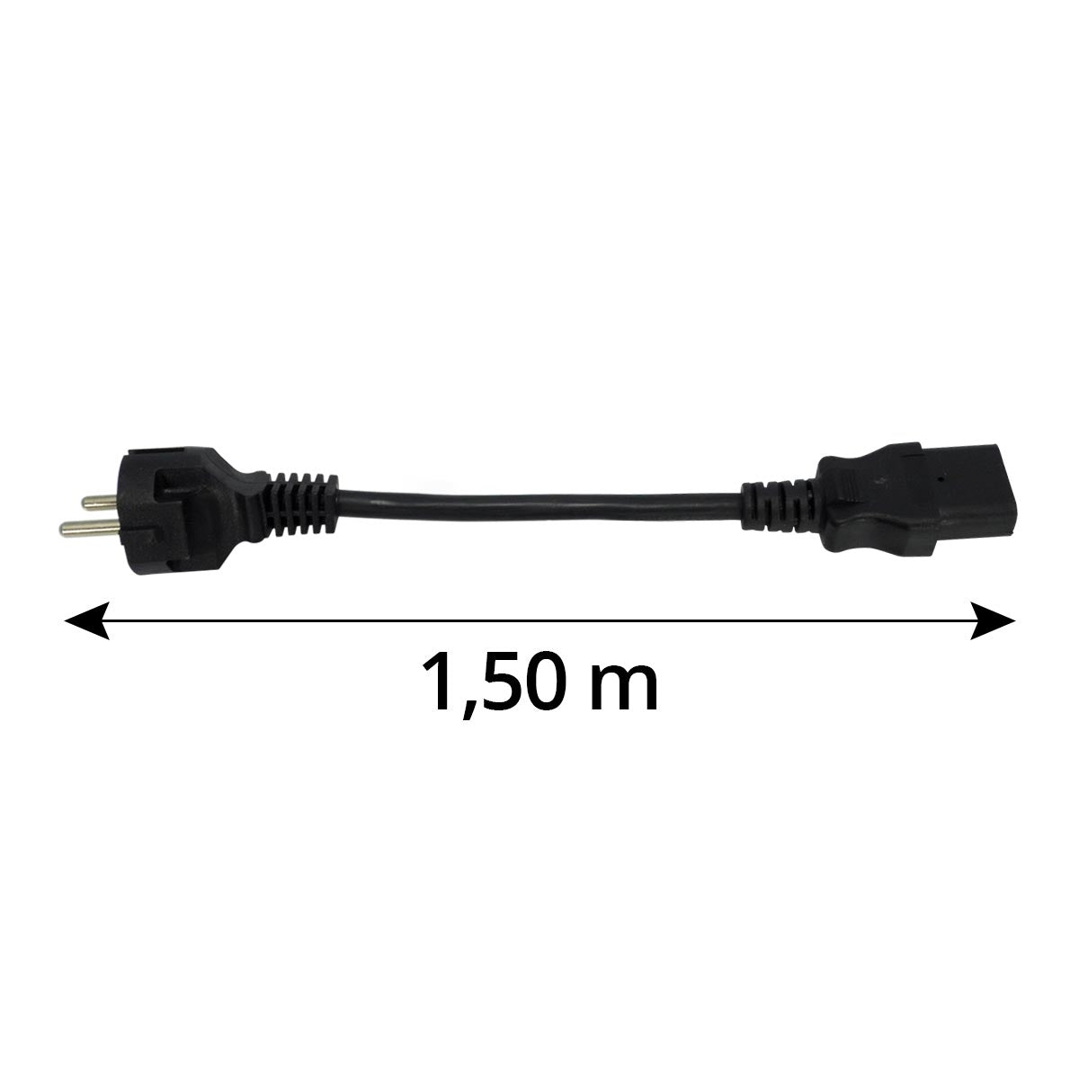 Schuko-Schutzkontaktstecker und 1,50 Meter Kabel – Produktansicht 2