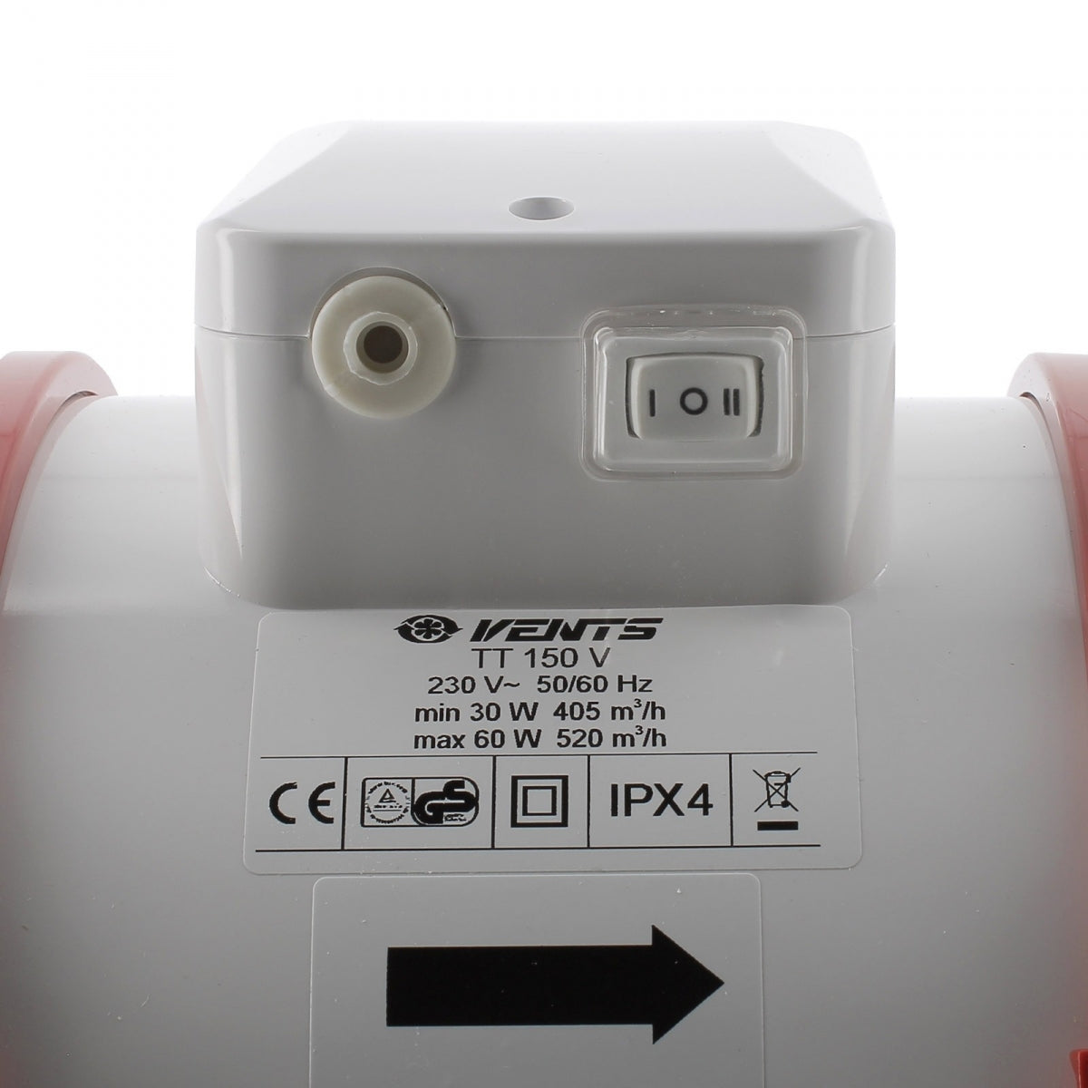 Absaugung TT 150 – 2 Geschwindigkeiten 405 und 520 m3/h – ENTLÜFTUNG – Produktansicht 3