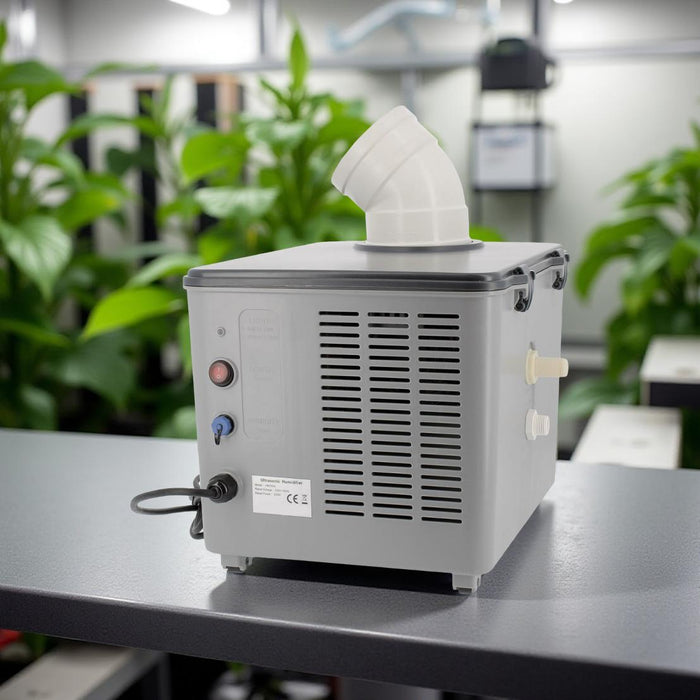 Professioneller Ultraschallbefeuchter mit 10 Keramikzellen und 5,5 Liter pro Stunde von RODWIN Electronics für Gartenbau und Innenräume.
