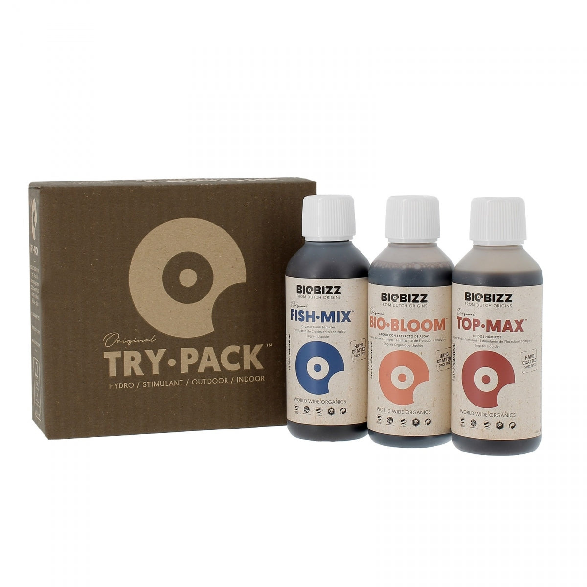 BioBizz Try Pack Outdoor mit Fish Mix Bio Bloom Top Max